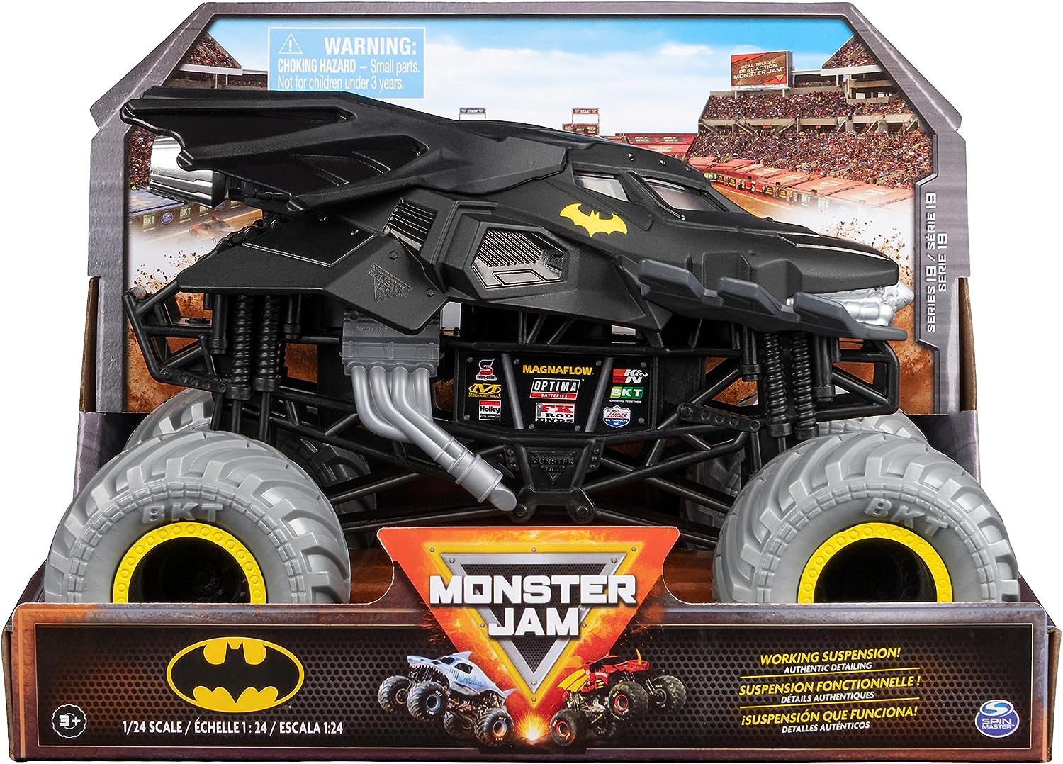 Batman Monster Jam Monster Truck - 1:24 Scale Die-Cast Vehicle for Kids