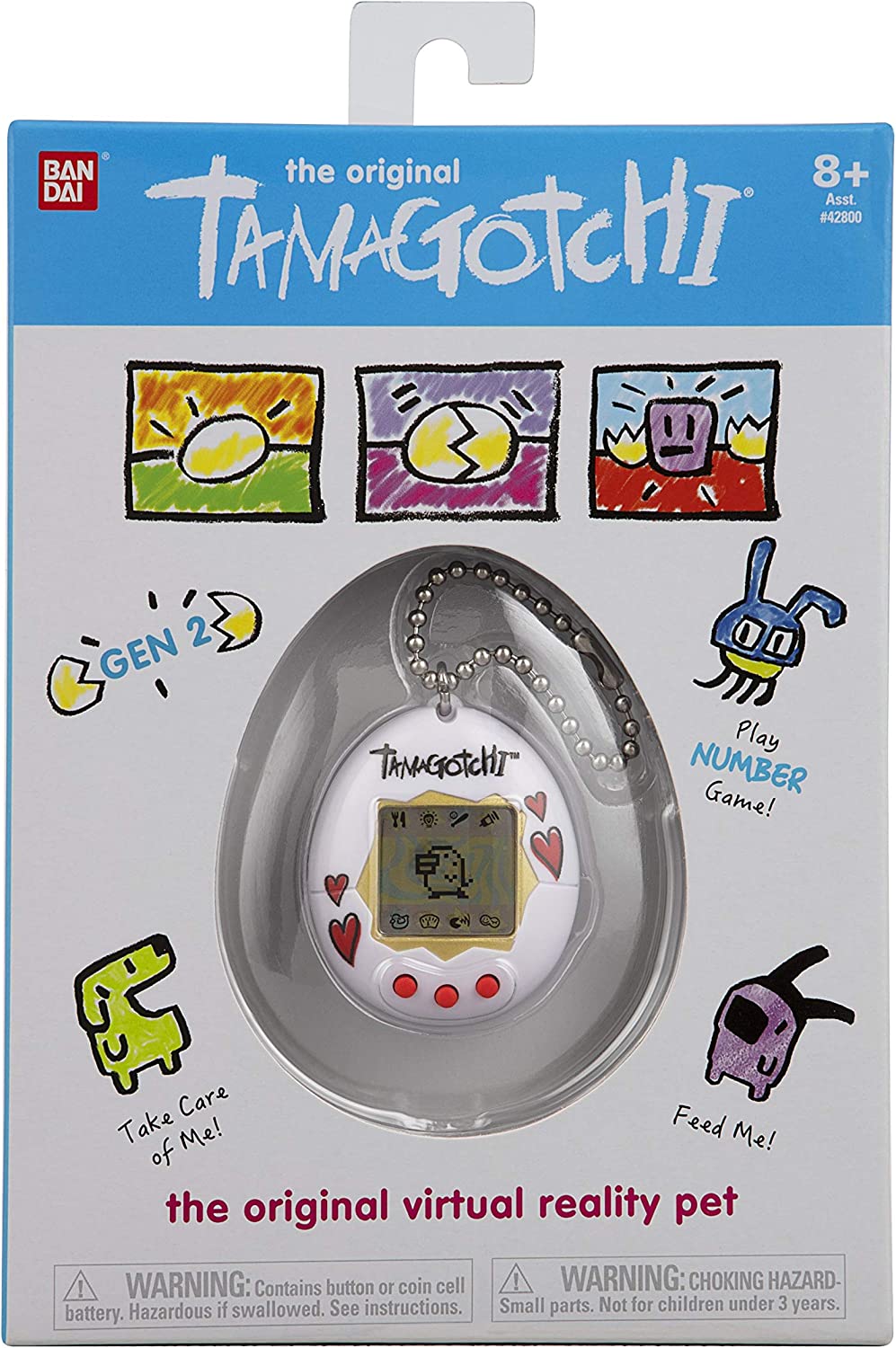 TAMAGOTCHI 42936NBNP Original Hearts, Multicolo-Feed, Care, Nurture-Virtual Pet