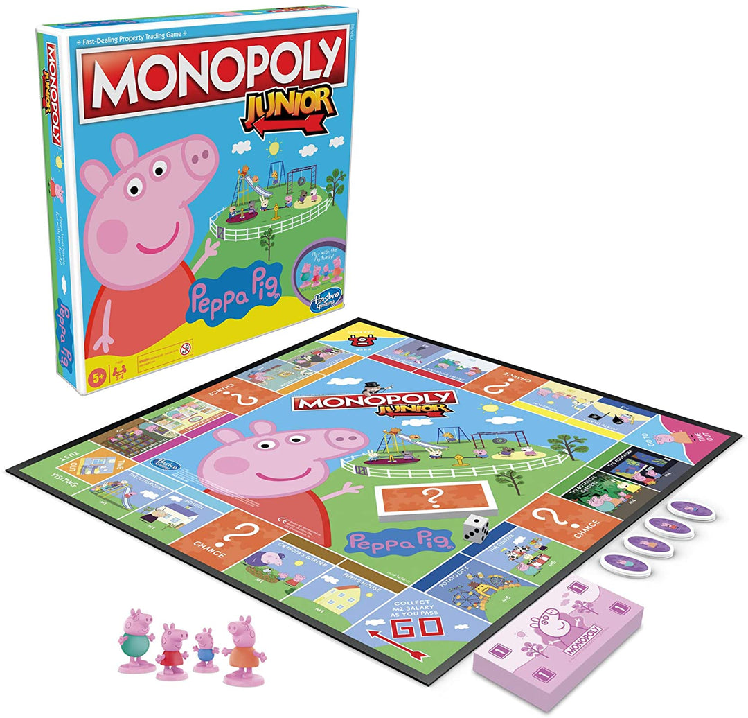 Monopoly Junior: juego de mesa Peppa Pig Edition para 2-4 jugadores