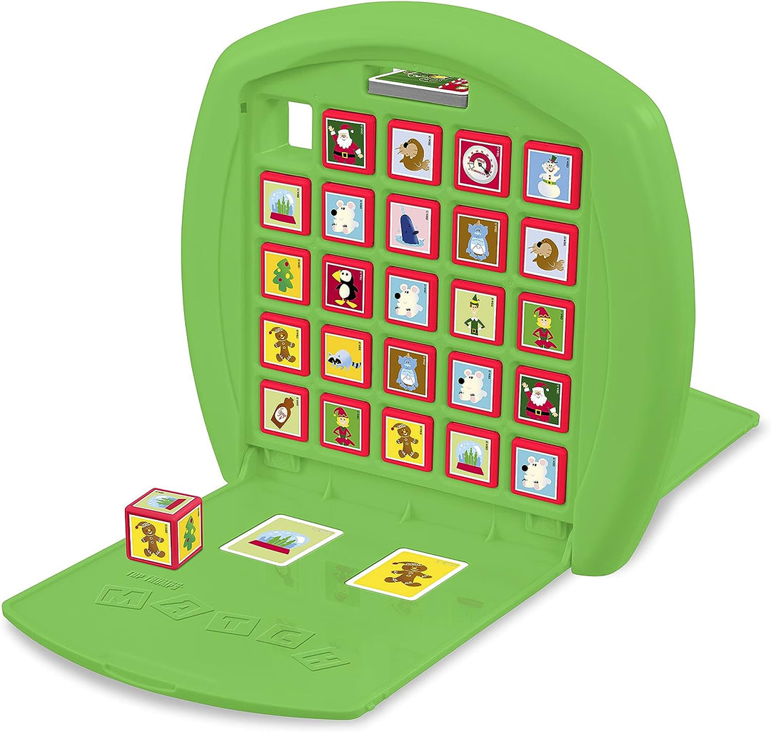 Top Trumps Match Elf Board Game, Play with Buddy Elf, Santa and the Snowman, Race to Match 5 of the same characters in a row, Fun family travel game for 2 players