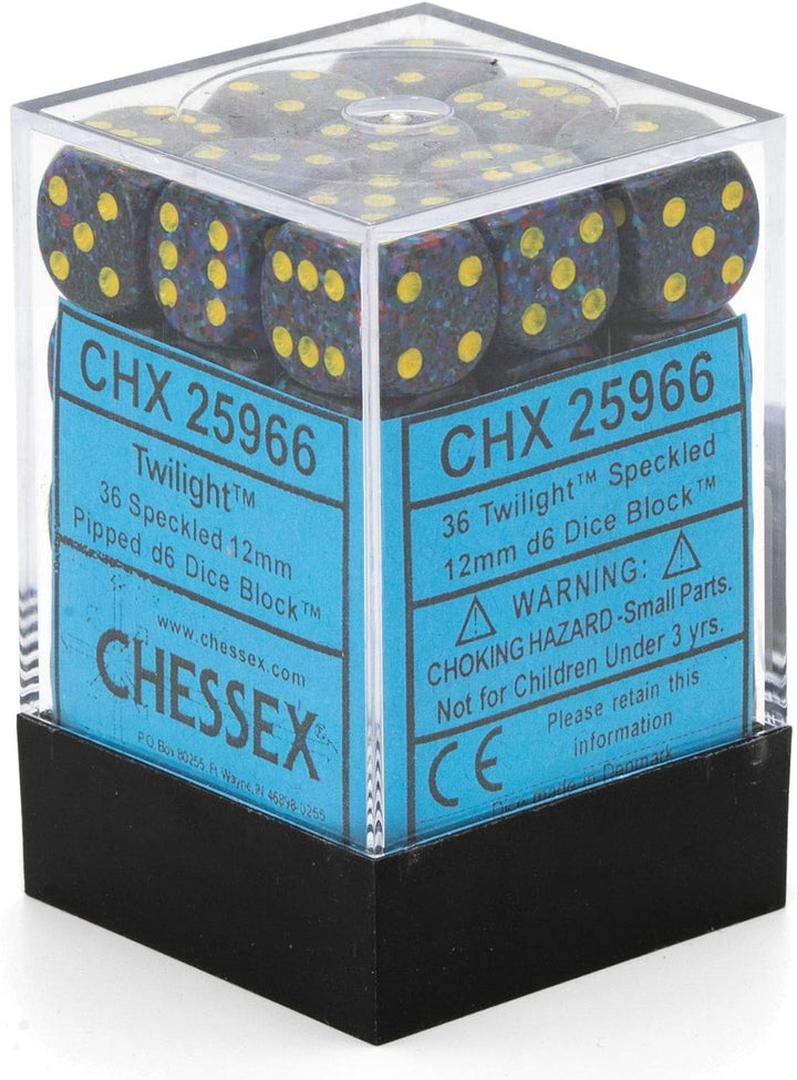 DND Dice Set-Chessex D&D Dice-12mm Speckled Twilight Plastic Polyhedral Dice Set