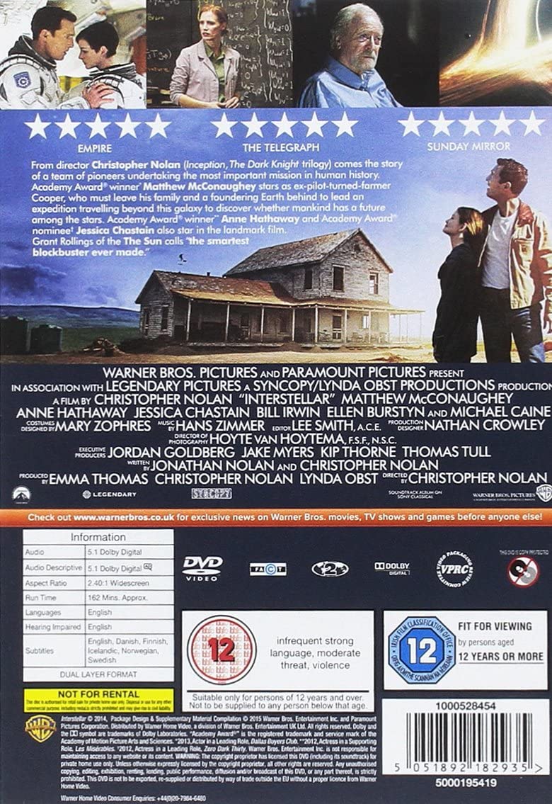 Interstellar (2014) – DVD-Kinofassung