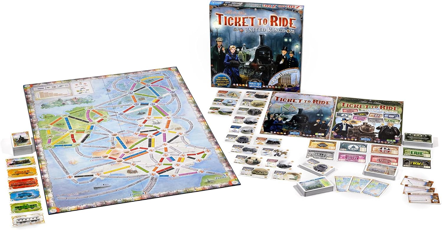 Days of Wonder Ticket to Ride United Kingdom and Pennsylvania Board Game Expansion 6