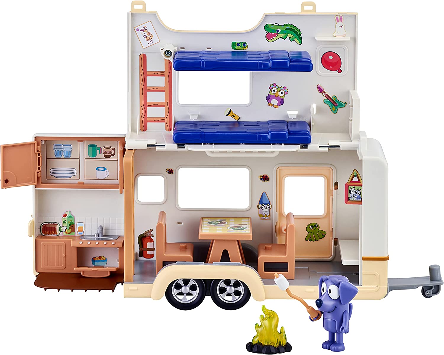 Bluey's Caravan Adventures Playset - Transforming Playset with Figure & Accessories 7