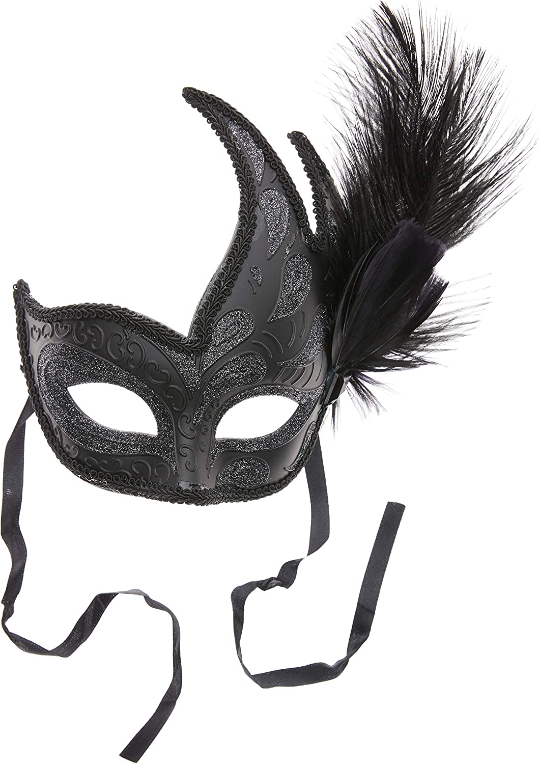 Ornate Colombina Feather Mask