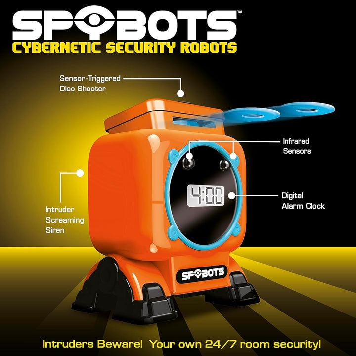 Spybots Clockbot Disc-Shooting Robot Alarm Clock