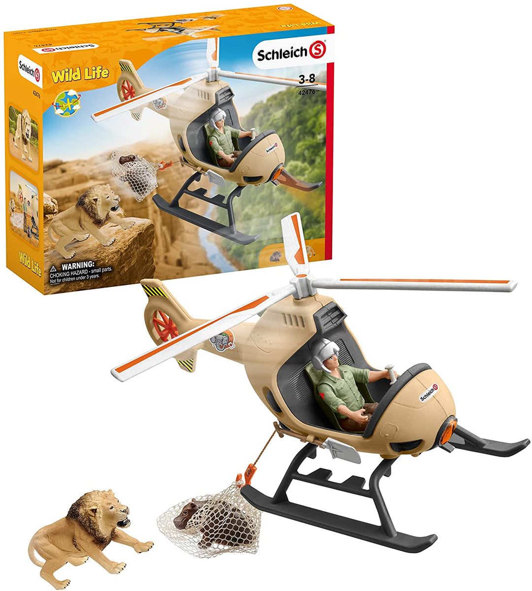 Schleich 42476 Animal Rescue Helicopter Wild Life