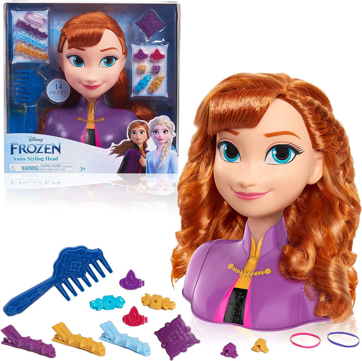 Disney Frozen 2 Anna styling heads, 14 pieces. , Black