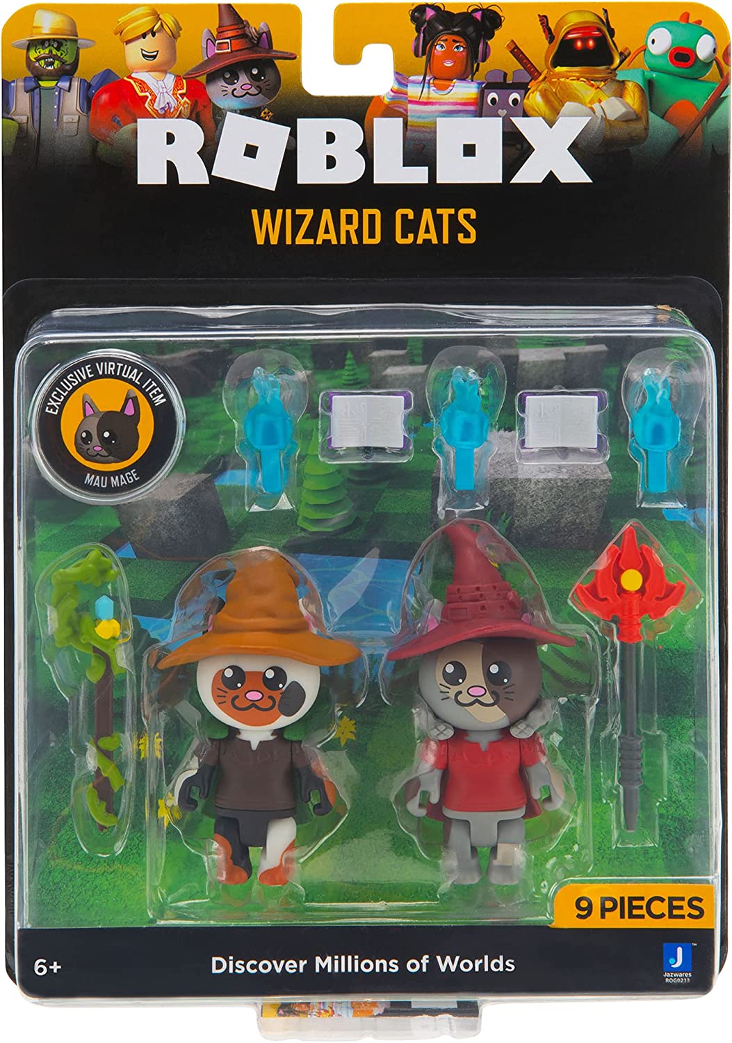 Roblox ROG0213 Celebrity Collection-Wizard Cats Game Pack [Includes Exclusive Vi