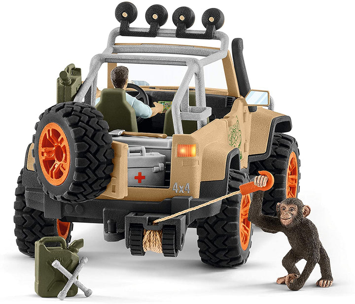 Vehículo 4x4 Schleich Wild Life 42410 con cabrestante