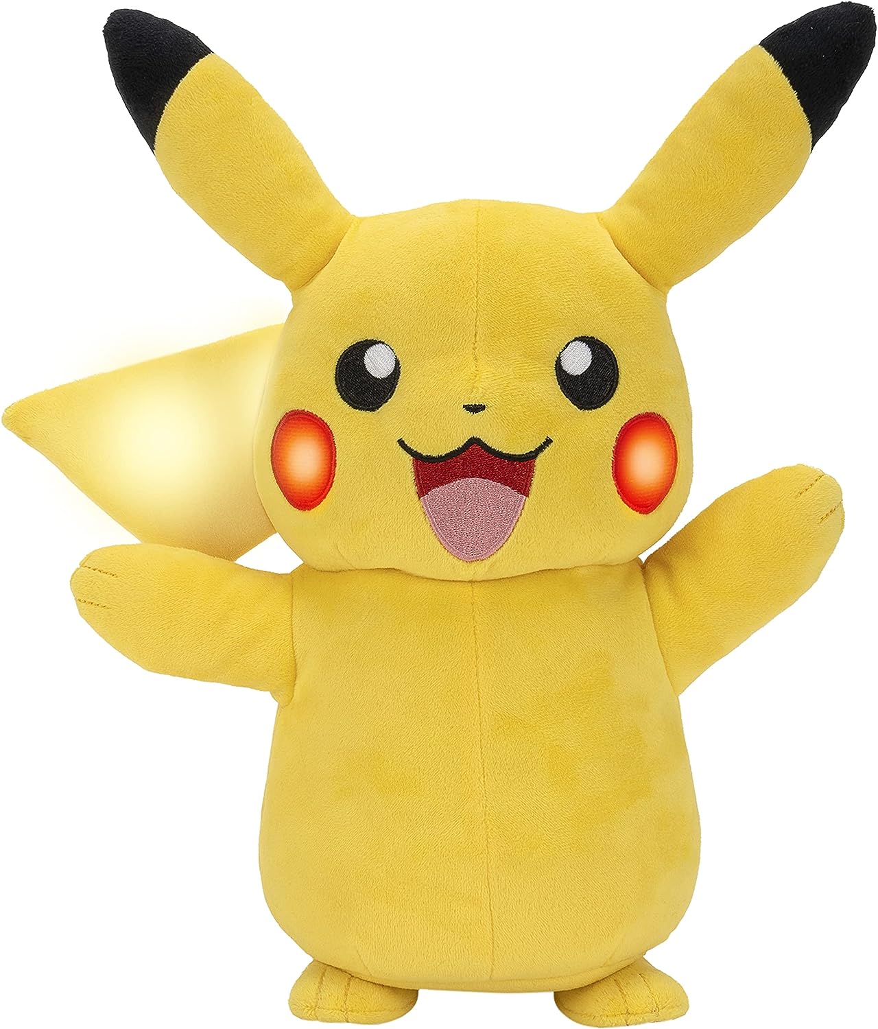 Pokémon Electric Charge Pikachu Plüsch – Interaktives Licht und Sound, 10 Zoll