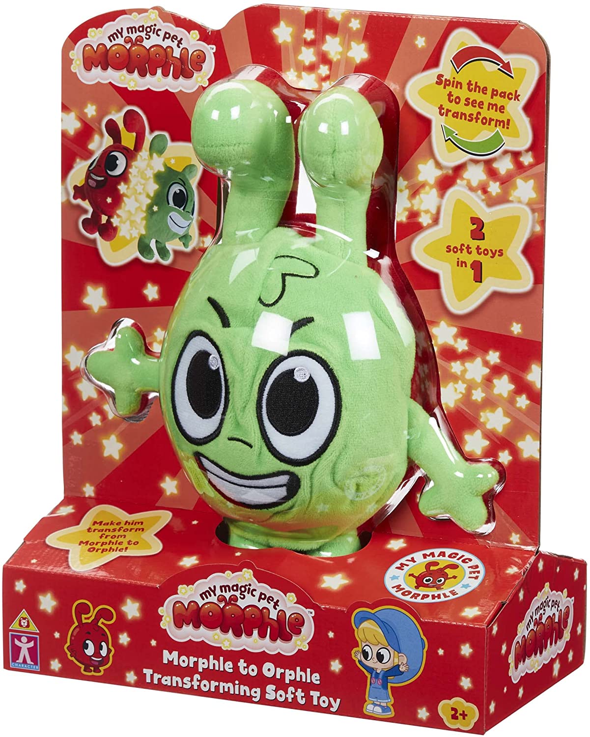 Verwandelbares Stofftier von Morphle in Orphle – 2-in-1-Wendeplüschtier für Kinder