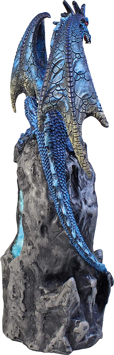 Nemesis Now Frostwing's Gateway - Blue Dragon Resin Statue 2