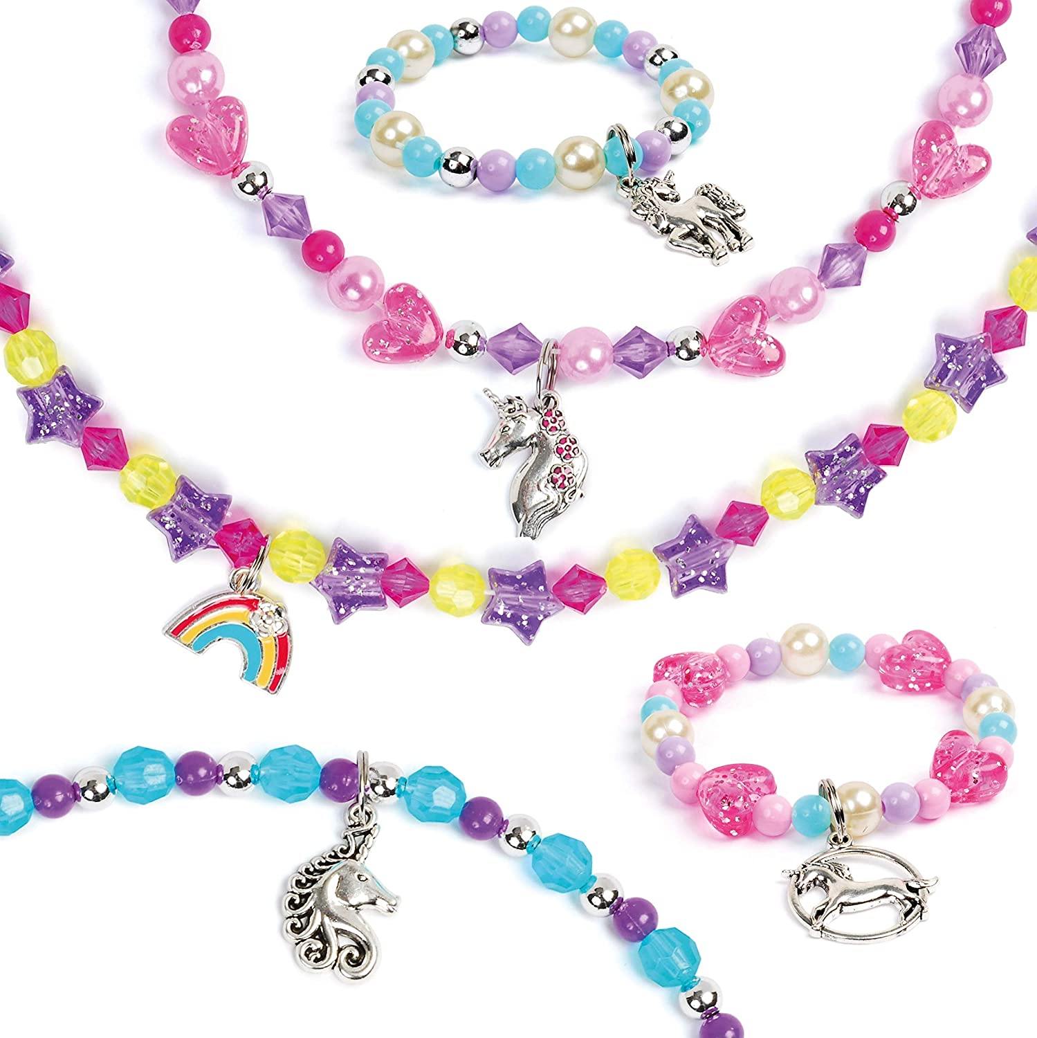 Craftbox CB806 Unicorn Charm Jewellery Craft Set, Mixed. - Yachew