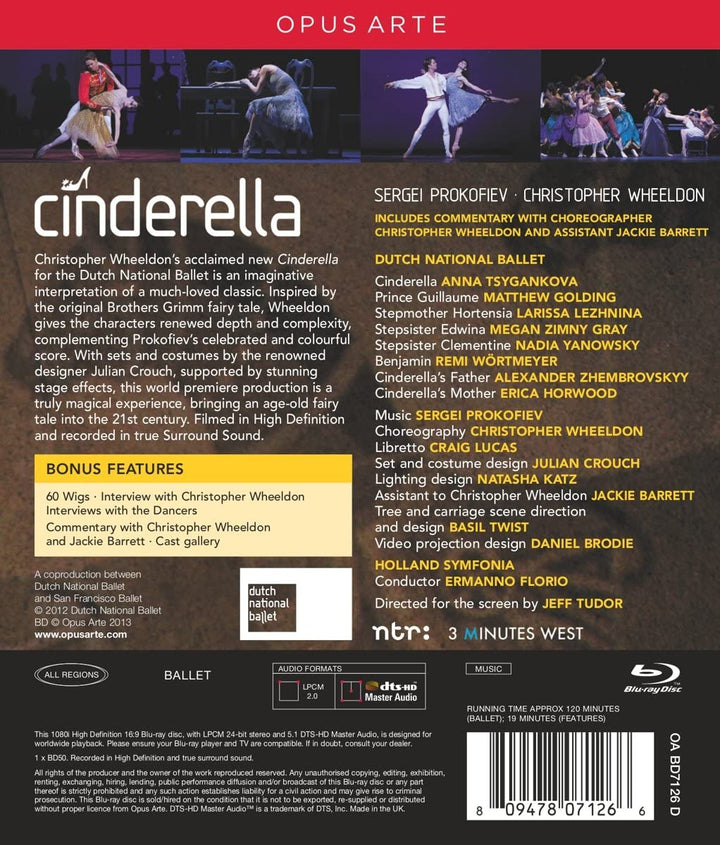 Prokofiev: Cinderella [Anna Tsygankova, Matthew Golding, Larissa Lezhnina] [Opus Arte: OABD7126D] [2013] [2017] [Blu-ray]