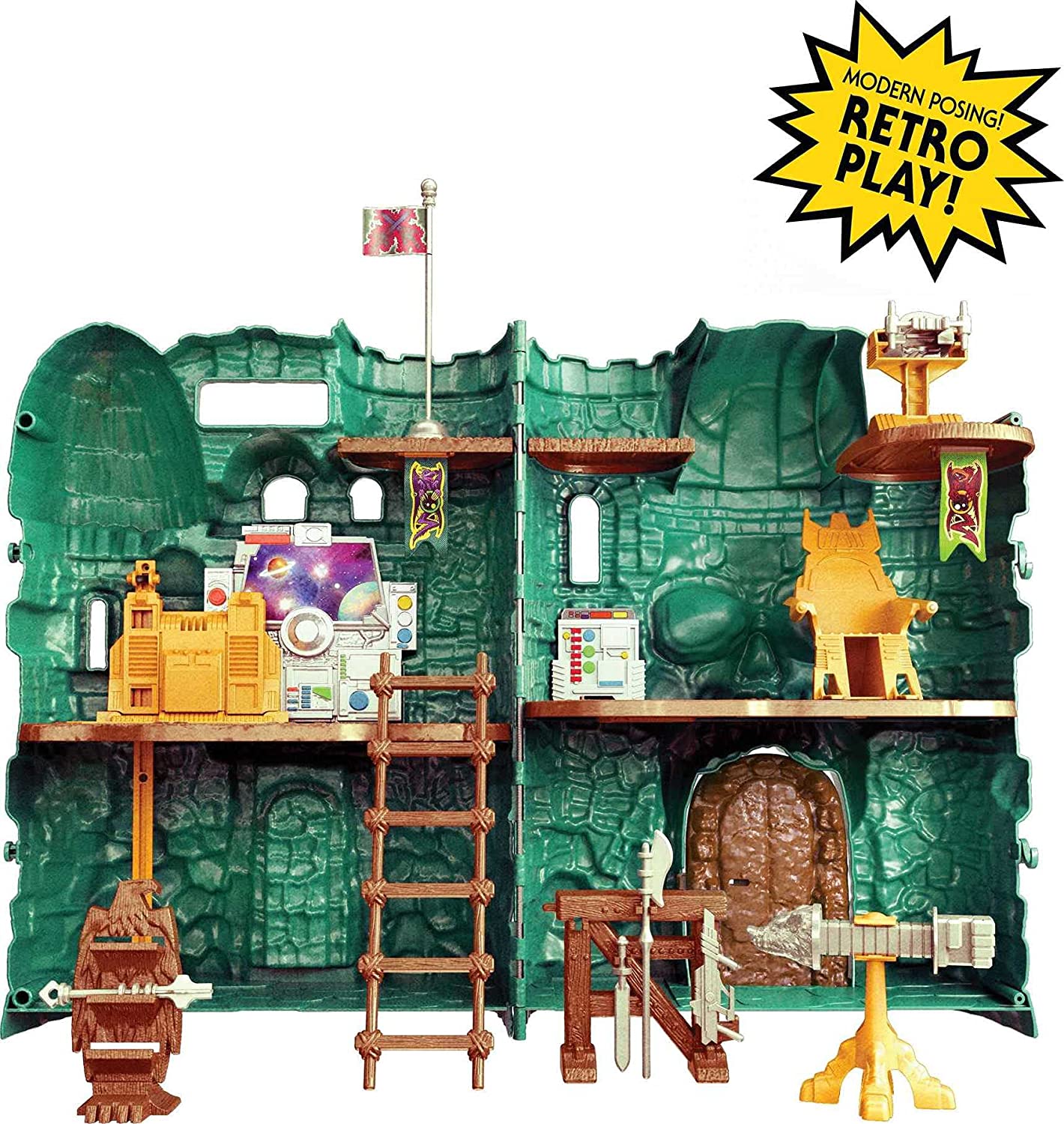 Masters of the Universe Origins Castle Grayskull Playset - Diorama-Style Action Figure Playset with Working Lift & Trap Door