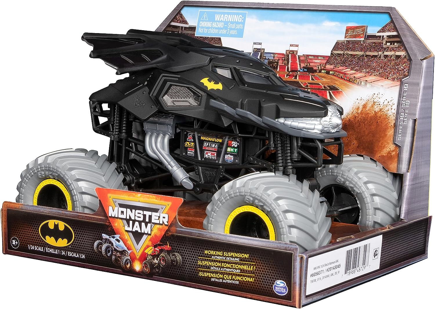 Batman Monster Jam Monster Truck – Druckgussfahrzeug im Maßstab 1:24 für Kinder 4