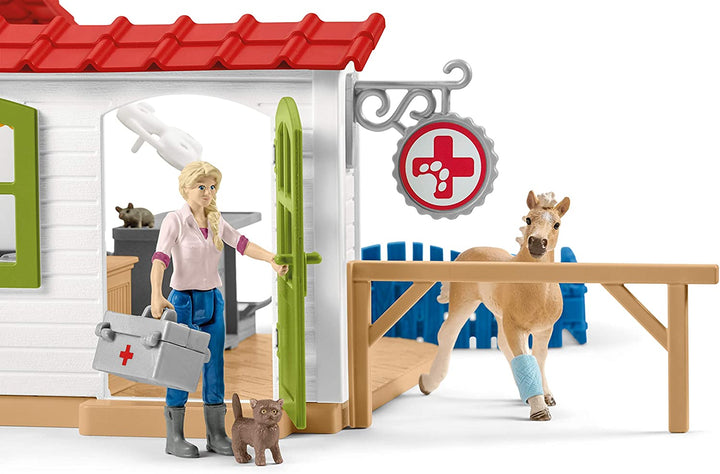 Schleich 42502 Veterinarian practice with pets Farm World