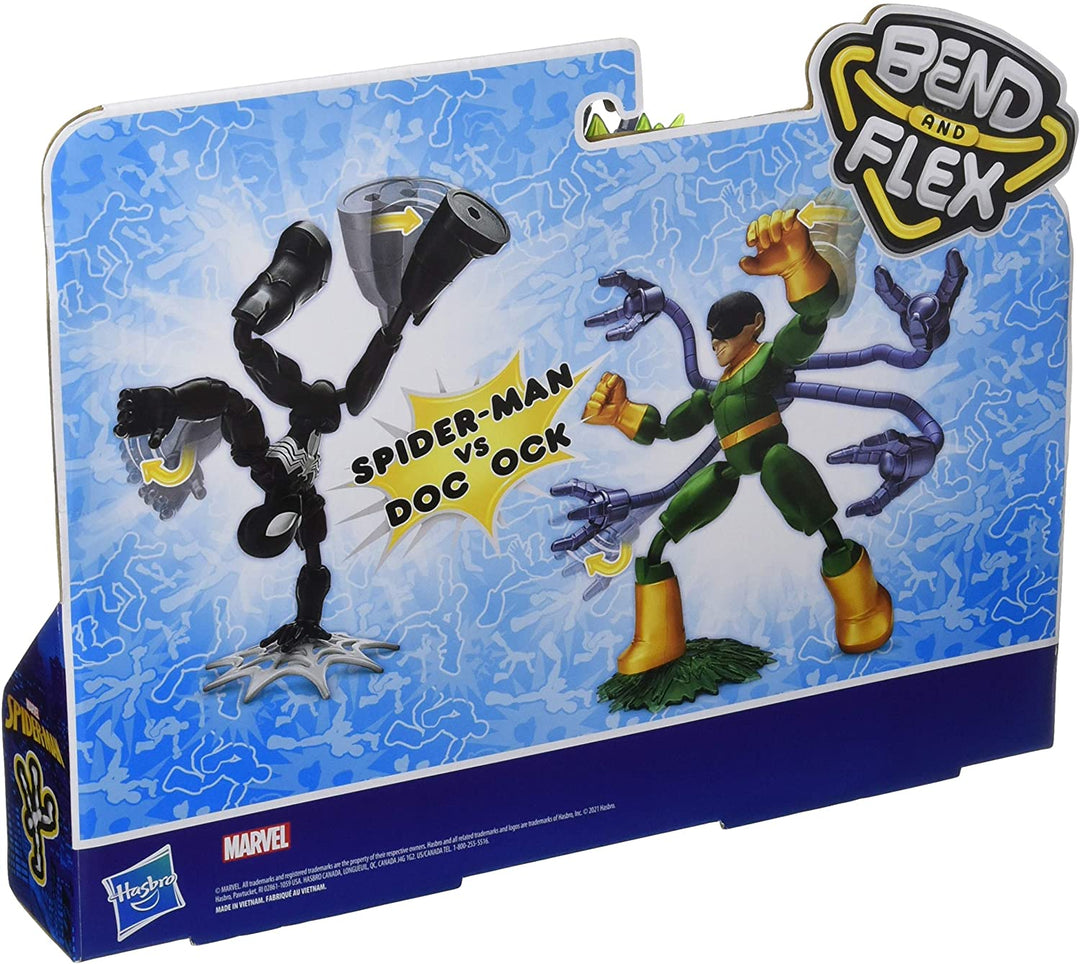 Marvel Spider-Man Bend and Flex Traje negro Spider-Man Vs Doc Ock Figuras de acción