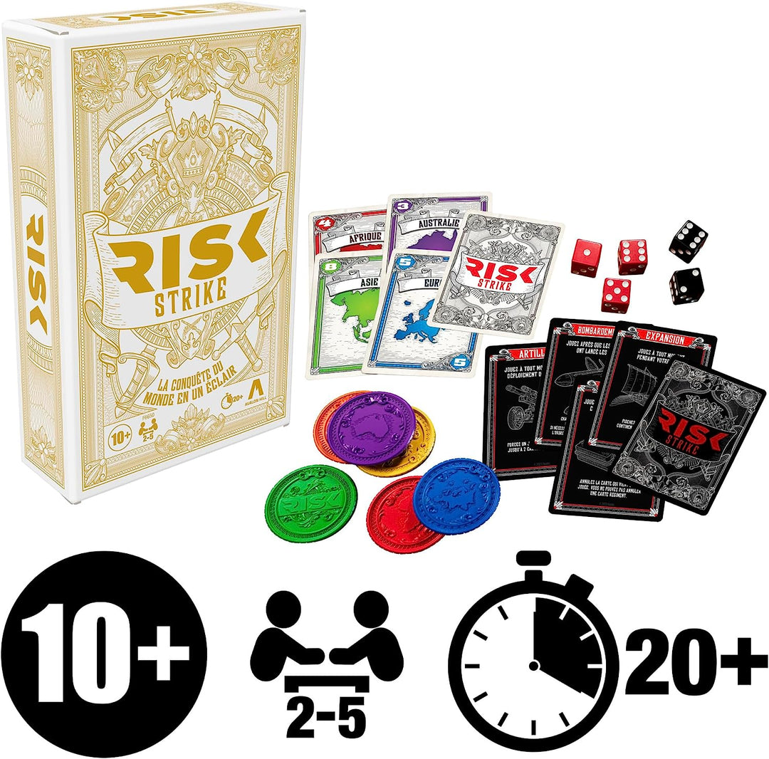 Hasbro Risk Strike - 2-5 Player Strategy Card and Dice Game (F6650)