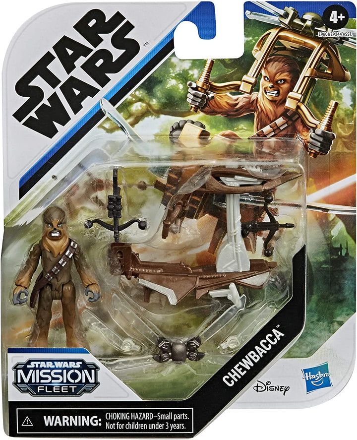 Figura y vehículo a escala de 2,5 pulgadas de Star Wars Mission Fleet Gear Class Chewbacca Beachfront Barrage
