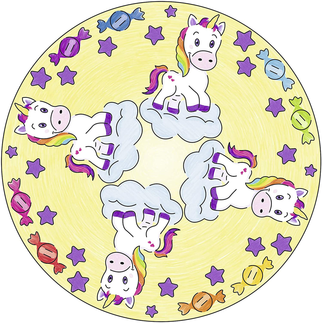 Ravensburger 29703 0 Mandala Designer Unicorn, Yellow