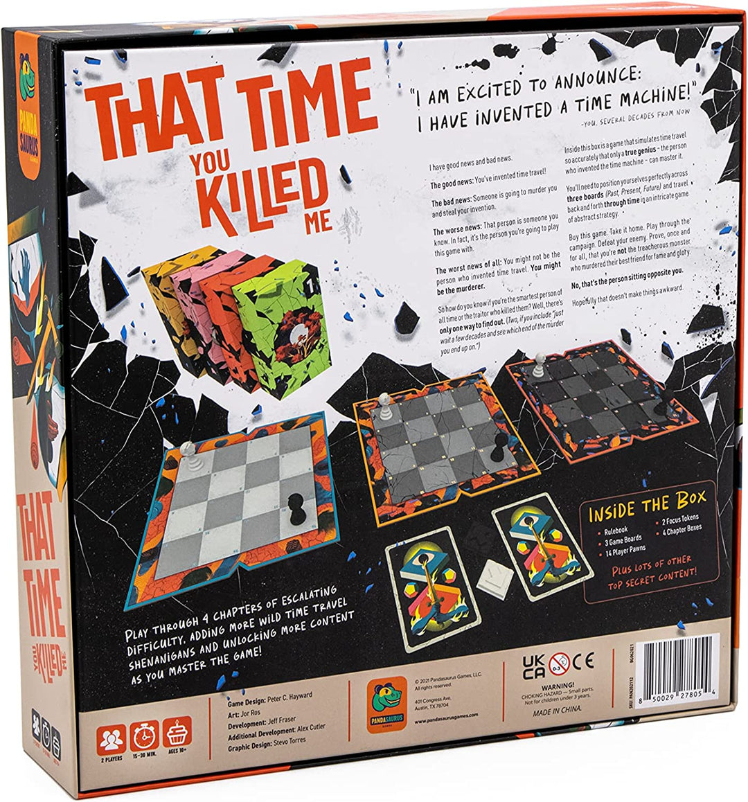 That Time You Killed Me: Pandasaurus Games - Board Games Like Chess - Adult Game