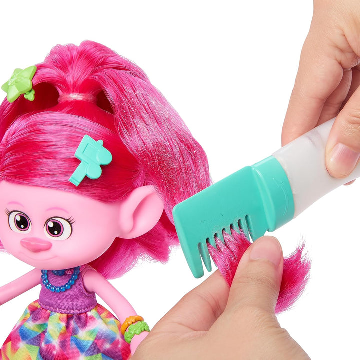 Trolls 3 Band Together Hair-Tastic Queen Poppy Fashion Doll