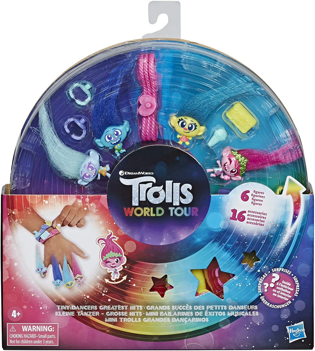 DreamWorks Trolls World Tour Tiny Dancers Greatest Hits 6 figuras de coleccionista