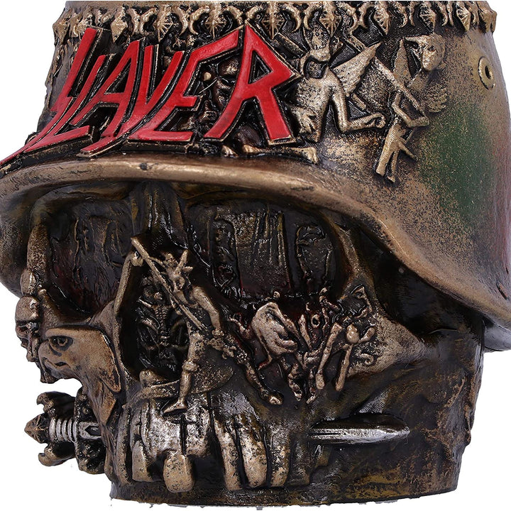 Nemesis Now Officially Licensed Slayer Eagle Helmet Skull Logo Shot Glass, Gold,