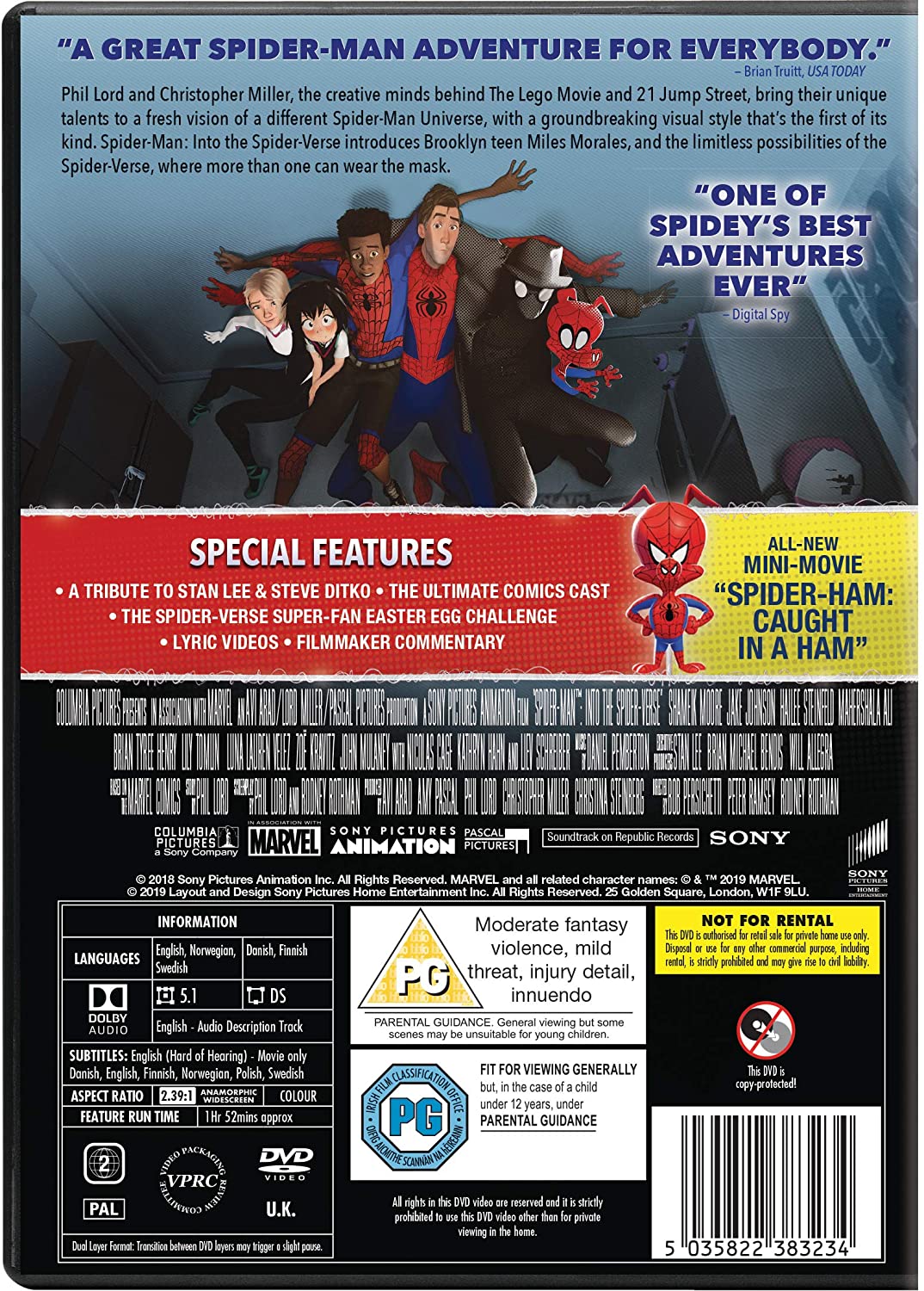 Spider-Man Into The Spider-Verse - Action/Adventure [DVD]