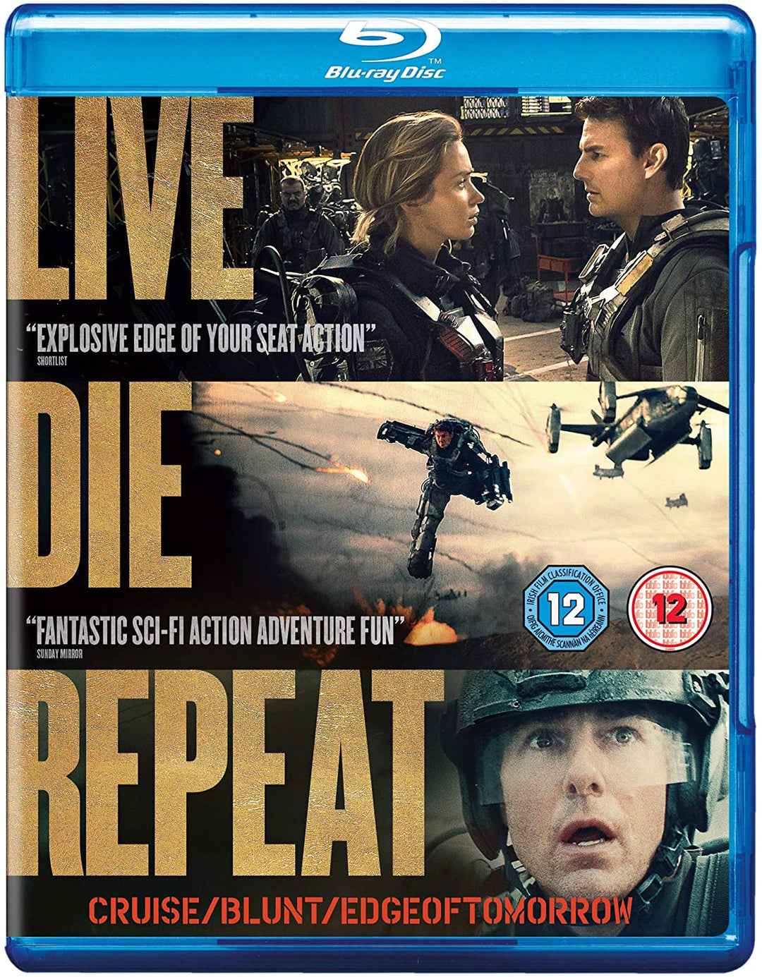 Edge of Tomorrow: Live Die Repeat [2014] [Region Free] - Action/Sci-fi [Blu-ray]