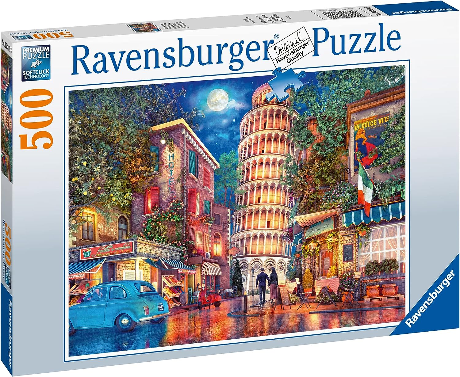 Ravensburger Evening in Pisa 500 Piece Jigsaw Puzzle - Premium Puzzle for Adults & Kids 10+