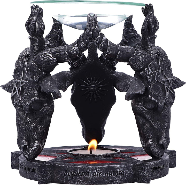 Nemesis Now B5189R0 Occult Baphomet Head Oil Burner, Black, 13.5cm