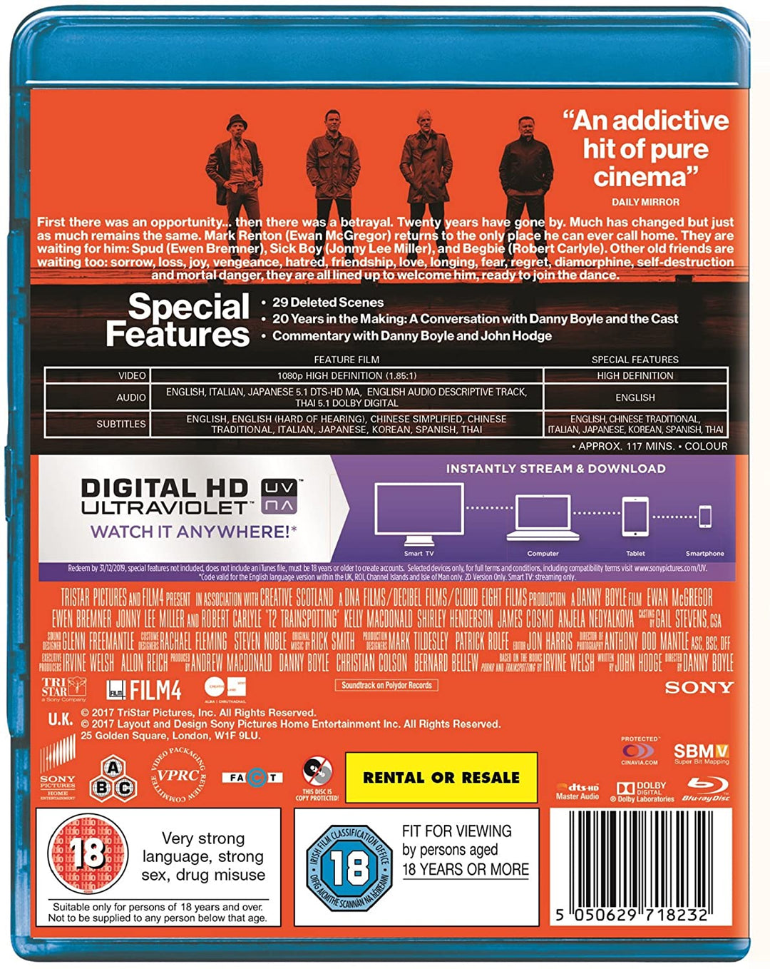T2 Trainspotting [Blu-ray] [2017] [Región libre]