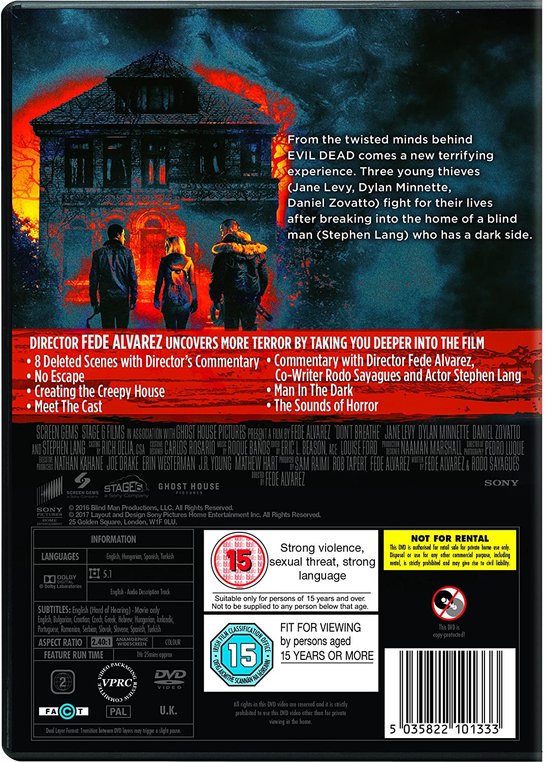 Don’t Breathe [2016] - Horror/Thriller [DVD]