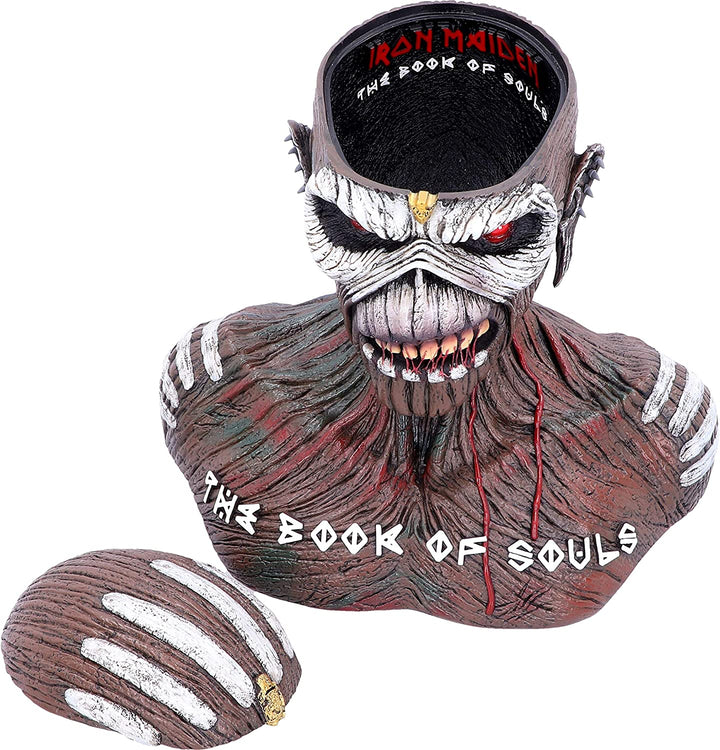 Nemesis Now Officially Licensed Iron Maiden Book of Souls Eddie Bust Box, Brown, 26cm