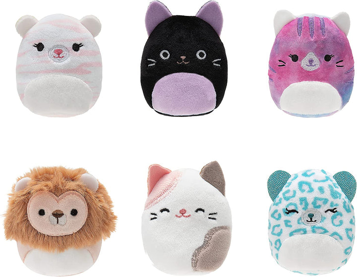 Squishville SQM0330 Pack of 6 Cuddly Purr-FECT Squad Six 2-Inch Plush-Toys for K