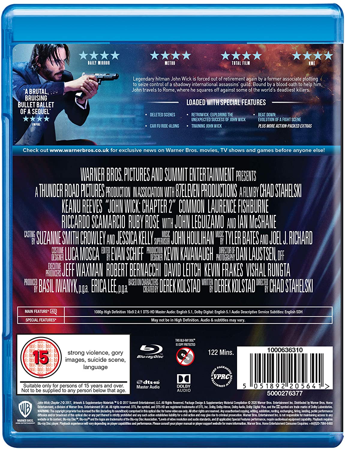 John Wick: Chapter 2 (2017) - Action Thriller [Blu-ray]