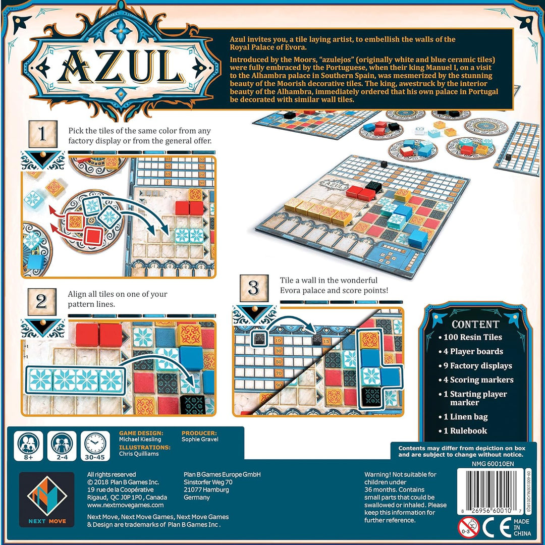 Plan B-Spiele jetzt auspacken | Azul | Brettspiel | Ab 8 Jahren | 2 bis 4 Spieler | 30 bis 45 Minuten Spielzeit