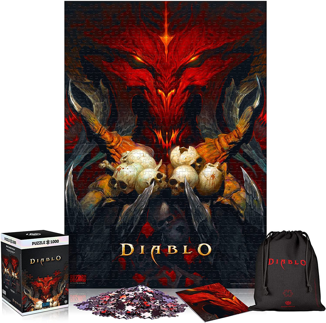 Diablo: Lord of Terror | 1000 Piece Jigsaw Puzzle | includes Poster and Bag | 68 x 48