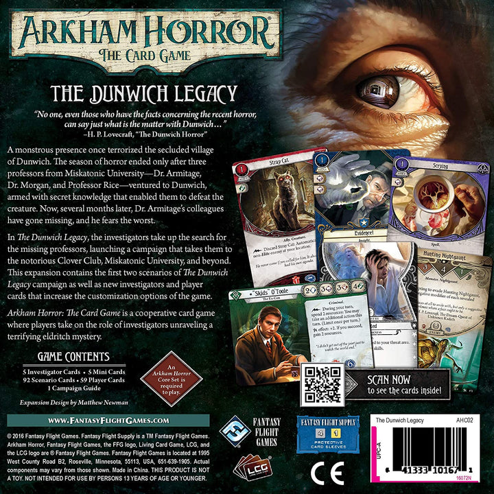 Arkham Horror LCG: The Dunwich Legacy Expansion - Cooperative Card Game for Ages 14+ (AHC02)