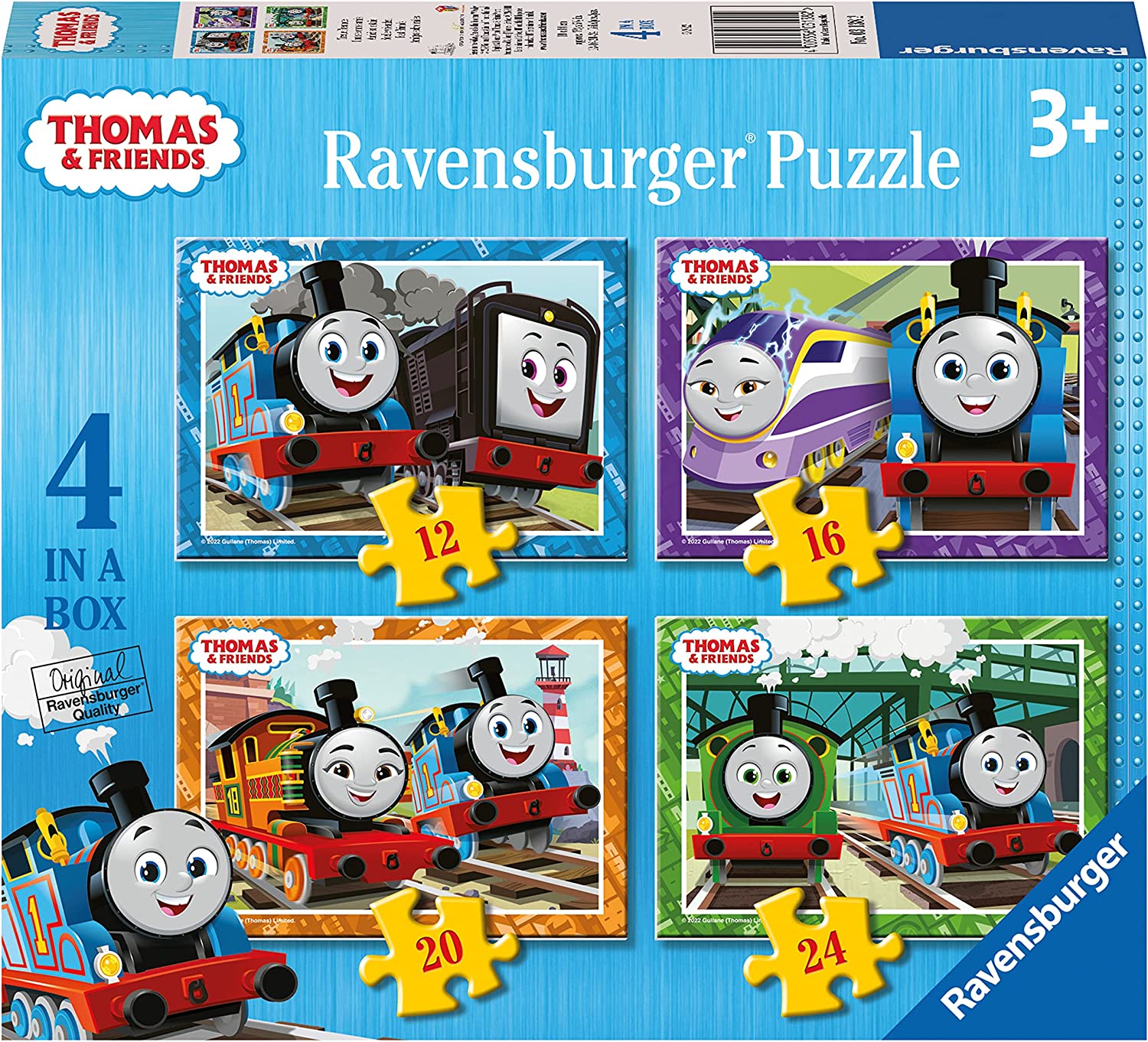 Ravensburger Thomas &amp; seine Freunde 4-in-a-Box-Puzzle-Set – 72 Teile, ab 3 Jahren