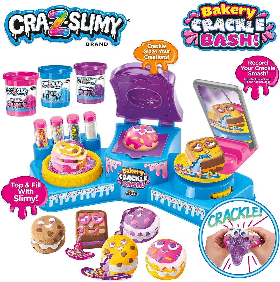 Cra-Z-Slimy Bakery Crackle Bash, Clay Cracking, Slime Toys, Modelling clay