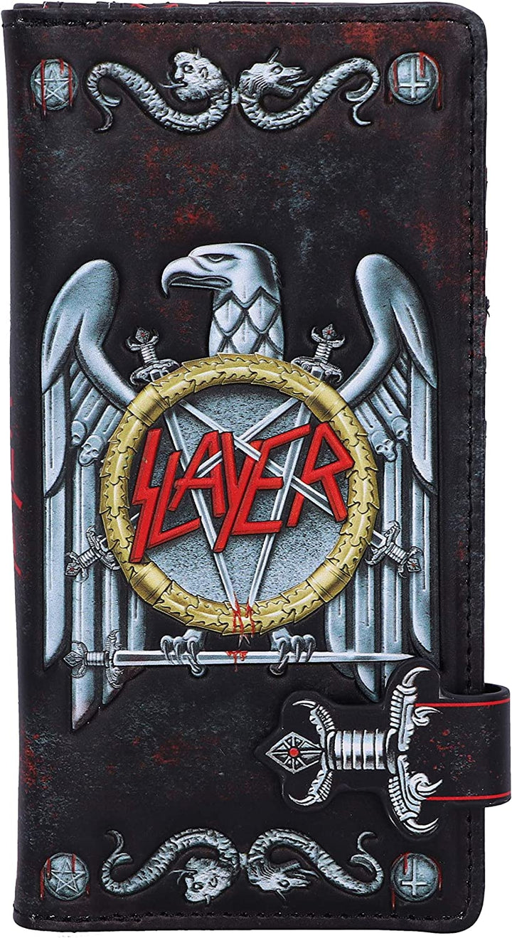 Nemesis Now Officially Licensed Slayer Eagle Logo Embossed Purse Wallet, Black, 18.5cm