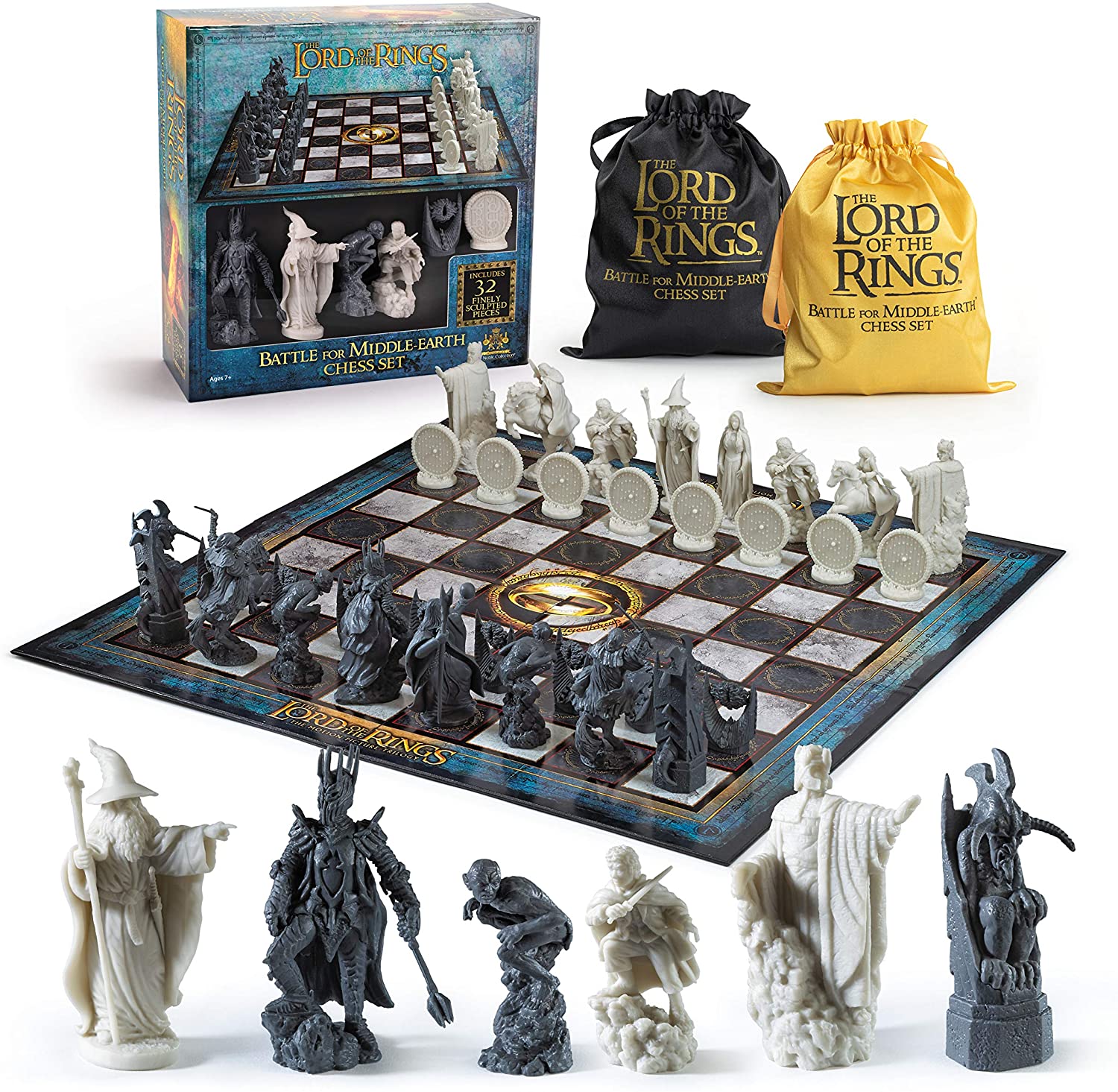 The Noble Collection The Lord of the Rings Chess Set Battle for Middle-Earth