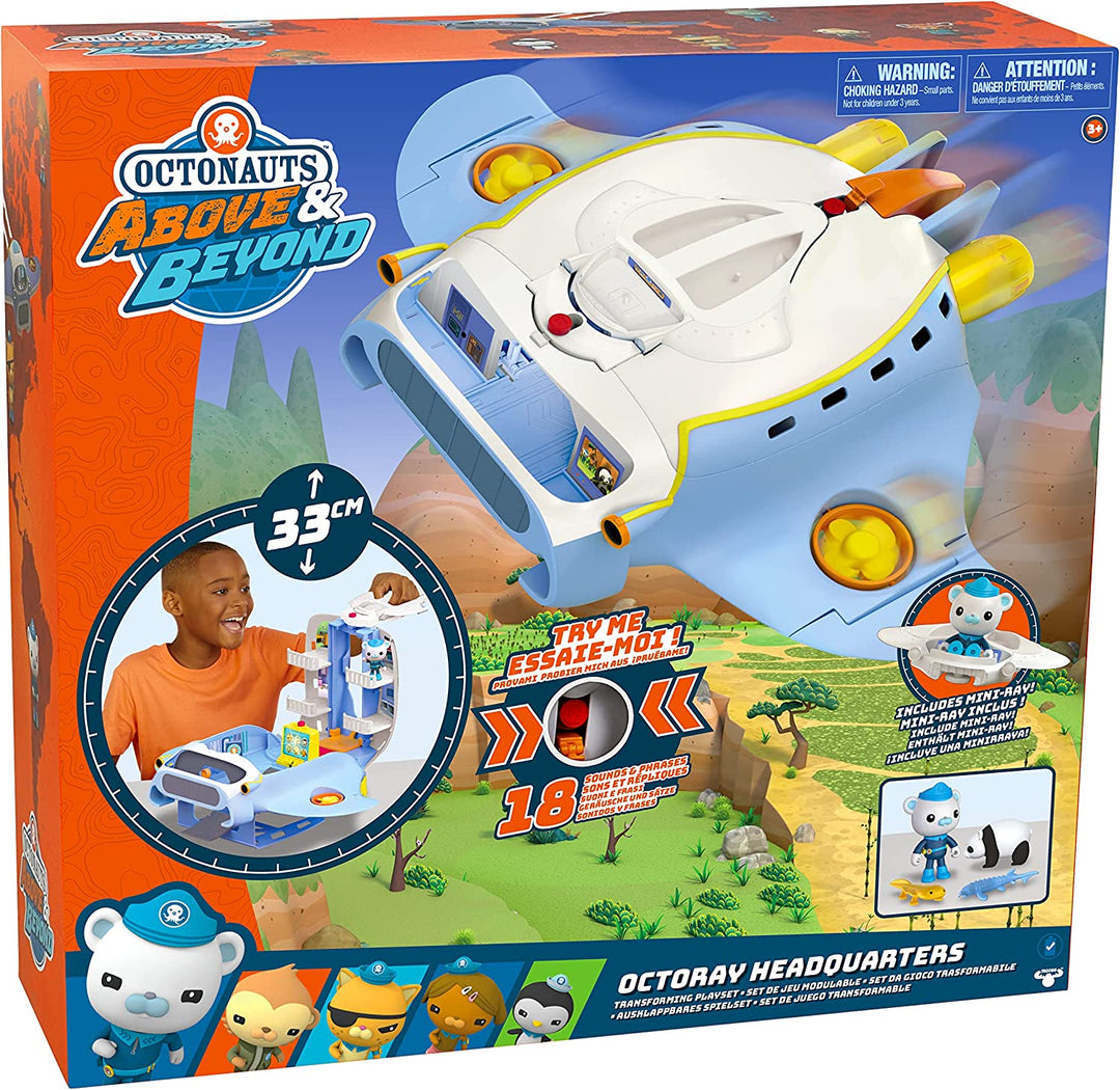 Octonauts 61128 Above & Beyond | Octoray Transforming Playset | 7 Pieces |