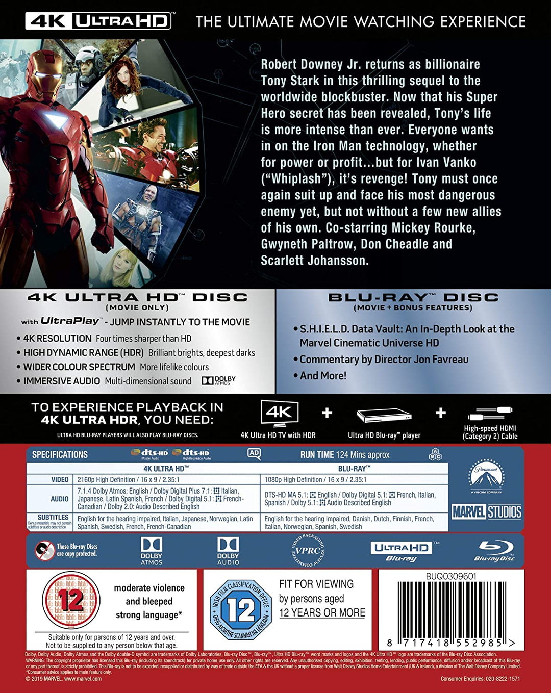 Marvel Studios Iron Man 2 - Action/Adventure [Blu-ray]