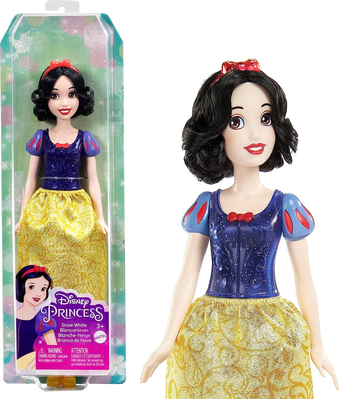 ?Disney Princess Toys, Snow White Posable Fashion Doll with Sparkling Clothing and Accessories