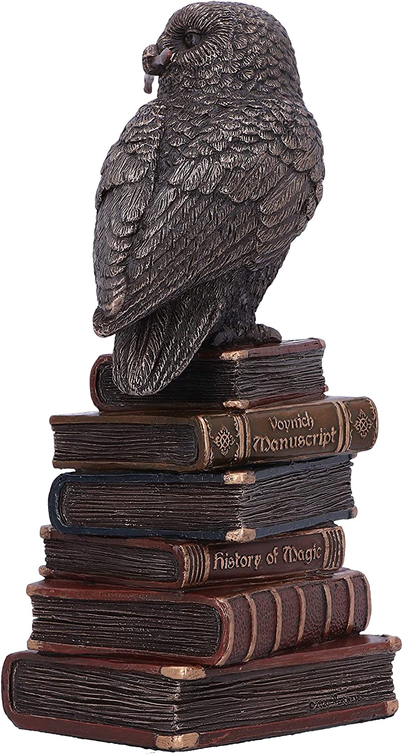 Bronze Spellcraft Witches Familiar Owl on Book Figurine